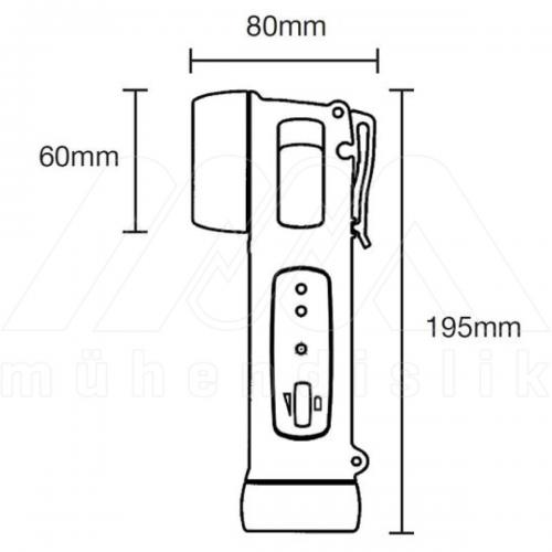 EXPROOF ŞARJLI EL FENERİ_R-55 LED (WOLF)_ZONE 0