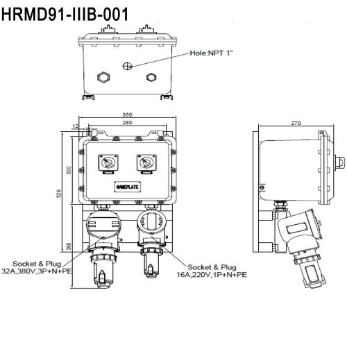 ВЗРЫВОЗАЩИЩЕННАЯ КОРОБКА ШТЕПСЕЛЬНОЙ РОЗЕТКИ (WAROM)
