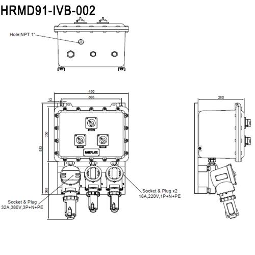 ВЗРЫВОЗАЩИЩЕННАЯ КОРОБКА ШТЕПСЕЛЬНОЙ РОЗЕТКИ (WAROM)