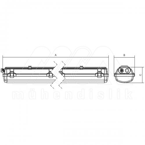 EX-PROOF FLUORESCENT FIXTURES-EXTRA-N-LED (VYRTYCH)
