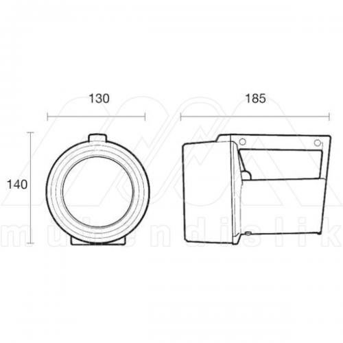 EXPROOF LEDLİ + ŞARJLI EL FENERİ_H-251A LED (WOLF)